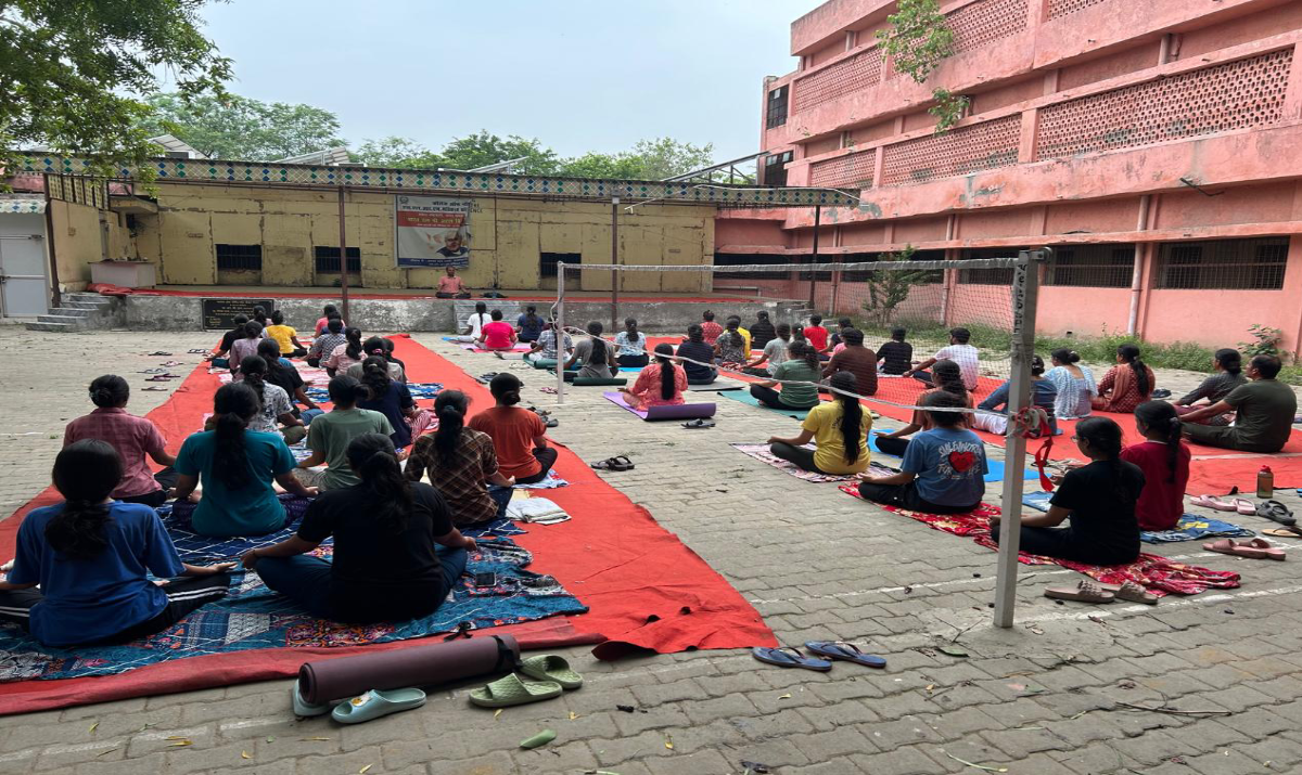 Yoga Shivir  at Nursing College, LLRM Medical College Meerut