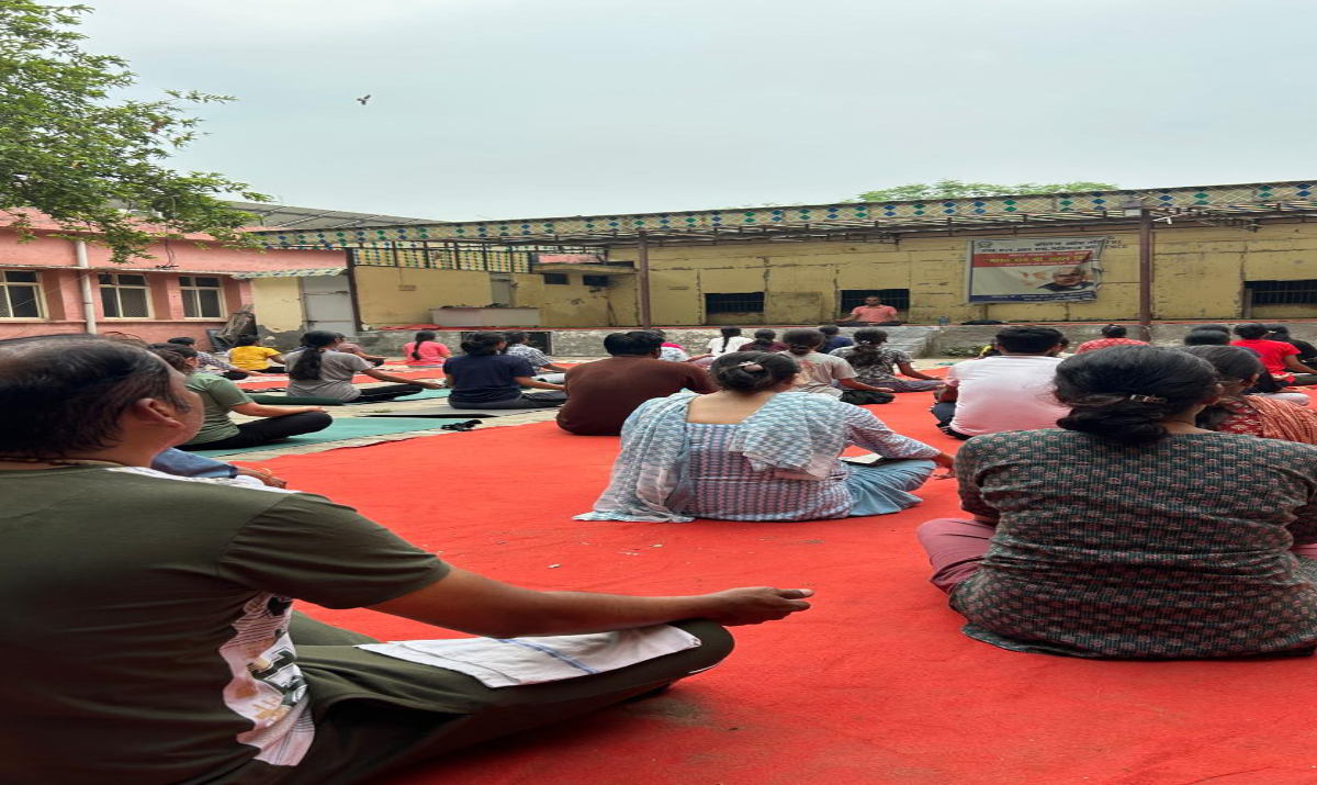 Yoga Shivir  at Nursing College, LLRM Medical College Meerut