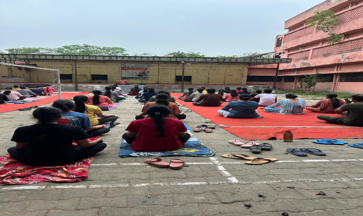 Yoga Shivir  at Nursing College, LLRM Medical College Meerut